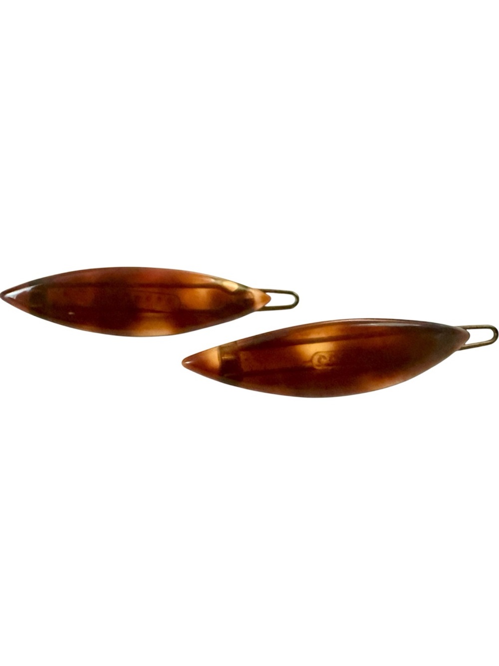 1960’s‎ Tortoiseshell French Hair Clips with Wire Back, Handmade in France